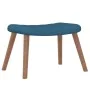 Sillón de relax con taburete terciopelo azul de , Sillones - Ref: Foro24-327676, Precio: 113,03 €, Descuento: %