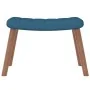 Sillón de relax con taburete terciopelo azul de , Sillones - Ref: Foro24-327676, Precio: 113,03 €, Descuento: %
