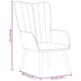 Sillón de relax con taburete terciopelo azul de , Sillones - Ref: Foro24-327676, Precio: 113,03 €, Descuento: %