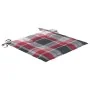 Silla mecedora de madera maciza teca con cojín a cuadros rojos de , Sillas de jardín - Ref: Foro24-3062770, Precio: 161,14 €,...