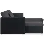 Sofá cama extraíble de 4 plazas cuero sintético negro de , Sofás - Ref: Foro24-287217, Precio: 1,00 €, Descuento: %