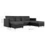 Sofá cama extraíble de 4 plazas cuero sintético negro de , Sofás - Ref: Foro24-287217, Precio: 1,00 €, Descuento: %