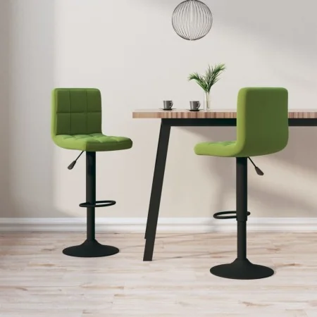 Taburetes de cocina 2 uds terciopelo verde claro de , Taburetes de cocina - Ref: Foro24-334307, Precio: 123,59 €, Descuento: %