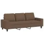 Sofá de 3 plazas con taburete de tela marrón 180 cm de , Sofás - Ref: Foro24-3201154, Precio: 326,97 €, Descuento: %