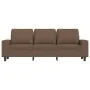 Sofá de 3 plazas con taburete de tela marrón 180 cm de , Sofás - Ref: Foro24-3201154, Precio: 326,97 €, Descuento: %