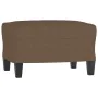 Sofá de 3 plazas con taburete de tela marrón 180 cm de , Sofás - Ref: Foro24-3201154, Precio: 326,97 €, Descuento: %