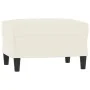 Sofá de 3 plazas con taburete de terciopelo crema 180 cm de , Sofás - Ref: Foro24-3201182, Precio: 359,72 €, Descuento: %