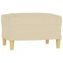 Sofá de 3 plazas con taburete de tela crema 180 cm de , Sofás - Ref: Foro24-3201194, Precio: 308,40 €, Descuento: %