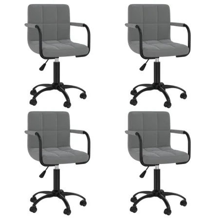 Sillas de comedor giratorias 4 unidades terciopelo gris oscuro de , Sillas de comedor - Ref: Foro24-3088013, Precio: 248,92 €...