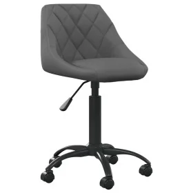 Silla de oficina de terciopelo gris oscuro de , Sillas de oficina - Ref: Foro24-3088847, Precio: 88,69 €, Descuento: %