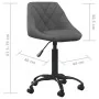 Silla de oficina de terciopelo gris oscuro de , Sillas de oficina - Ref: Foro24-3088847, Precio: 88,69 €, Descuento: %