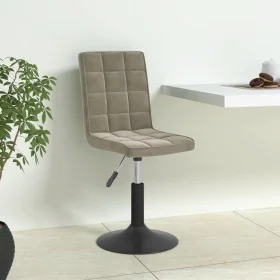 Sillas de comedor giratorias 4 uds de terciopelo gris claro de , Sillas de comedor - Ref: Foro24-3089289, Precio: 217,79 €, D...