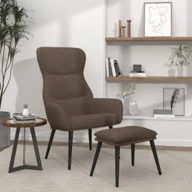 Sillón de relax con reposapiés tela gris taupé de , Sillones - Ref: Foro24-3097438, Precio: 120,62 €, Descuento: %