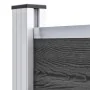 Black WPC fence panel 95x186 cm by vidaXL, fence panels - Ref: Foro24-148979, Price: 169,57 €, Discount: %