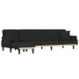 Sofá cama en forma de L terciopelo negro 271x140x70 cm de , Sofás - Ref: Foro24-3157279, Precio: 427,84 €, Descuento: %