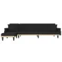 Sofá cama en forma de L terciopelo negro 271x140x70 cm de , Sofás - Ref: Foro24-3157279, Precio: 427,84 €, Descuento: %