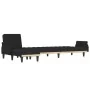 L-shaped sofa bed black velvet 271x140x70 cm by , Sofas - Ref: Foro24-3157279, Price: 427,84 €, Discount: %