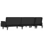 L-shaped sofa bed black velvet 271x140x70 cm by , Sofas - Ref: Foro24-3157279, Price: 427,84 €, Discount: %