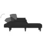 Sofá cama en forma de L terciopelo negro 271x140x70 cm de , Sofás - Ref: Foro24-3157279, Precio: 427,84 €, Descuento: %