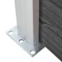 Black WPC fence panel 95x186 cm by vidaXL, fence panels - Ref: Foro24-148979, Price: 169,57 €, Discount: %
