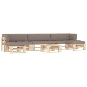 Muebles de palets 6 pzas y cojines madera pino impregnada de , Conjuntos de jardín - Ref: Foro24-3066969, Precio: 503,76 €, D...