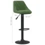 Taburete de cocina de terciopelo verde oscuro de , Taburetes de cocina - Ref: Foro24-335341, Precio: 75,43 €, Descuento: %