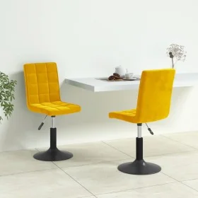 Sillas de comedor giratorias 2 uds terciopelo amarillo mostaza de , Sillas de comedor - Ref: Foro24-335748, Precio: 123,54 €,...