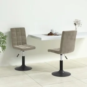 Sillas de comedor giratorias 2 uds de terciopelo gris claro de , Sillas de comedor - Ref: Foro24-335741, Precio: 112,47 €, De...