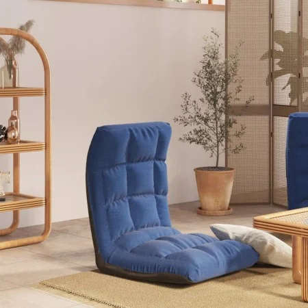 Silla de suelo plegable de tela azul de , Sillas de suelo - Ref: Foro24-336588, Precio: 73,43 €, Descuento: %