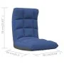 Silla de suelo plegable de tela azul de , Sillas de suelo - Ref: Foro24-336588, Precio: 73,43 €, Descuento: %