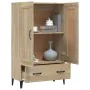 Aparador madera contrachapada color roble Sonoma 70x31x115 cm de , Aparadores - Ref: Foro24-812576, Precio: 124,92 €, Descuen...