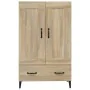 Aparador madera contrachapada color roble Sonoma 70x31x115 cm de , Aparadores - Ref: Foro24-812576, Precio: 124,92 €, Descuen...