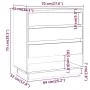 Sonoma oak plywood sideboard 70x41x75 cm by , Sideboards - Ref: Foro24-809551, Price: 70,69 €, Discount: %