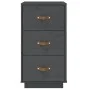Mesitas de noche 2 uds madera maciza pino gris 40x40x75 cm de , Mesitas de noche - Ref: Foro24-818340, Precio: 185,36 €, Desc...