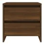 Brown oak engineered wood bedside table 45x34.5x44.5 cm by , Nightstands - Ref: Foro24-813042, Price: 42,93 €, Discount: %