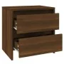 Brown oak engineered wood bedside table 45x34.5x44.5 cm by , Nightstands - Ref: Foro24-813042, Price: 42,93 €, Discount: %