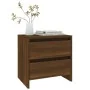 Brown oak engineered wood bedside table 45x34.5x44.5 cm by , Nightstands - Ref: Foro24-813042, Price: 42,93 €, Discount: %