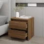 Brown oak engineered wood bedside table 45x34.5x44.5 cm by , Nightstands - Ref: Foro24-813042, Price: 42,93 €, Discount: %