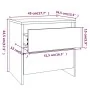 Brown oak engineered wood bedside table 45x34.5x44.5 cm by , Nightstands - Ref: Foro24-813042, Price: 42,93 €, Discount: %