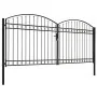 Cancela de valla doble puerta con arco 400x200 cm acero negro de , Puertas de jardín - Ref: Foro24-143096, Precio: 499,73 €, ...