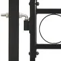 Double gate fence gate with arch 400x200 cm black steel by , garden gates - Ref: Foro24-143096, Price: 499,73 €, Discount: %