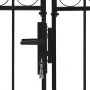 Doppeltor-Zauntor mit Bogen 400x200 cm schwarzer Stahl von , Gartentore - Ref: Foro24-143096, Preis: 499,73 €, Rabatt: %