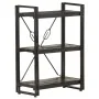 Estantería de 3 niveles madera maciza de mango negro 60x30x80cm de , Librerías y estanterías - Ref: Foro24-320626, Precio: 12...