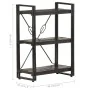 Estantería de 3 niveles madera maciza de mango negro 60x30x80cm de , Librerías y estanterías - Ref: Foro24-320626, Precio: 12...