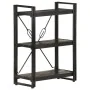Estantería de 3 niveles madera maciza de mango negro 60x30x80cm de , Librerías y estanterías - Ref: Foro24-320626, Precio: 12...