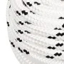 White polyester work rope 20 mm 25 m by , Ropes and metal cords - Ref: Foro24-152789, Price: 44,87 €, Discount: %