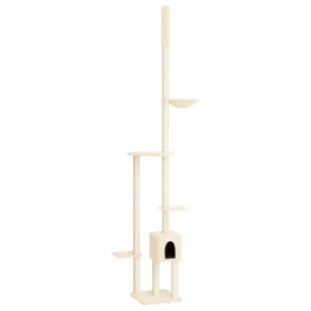 Árbol rascador para gatos de suelo a techo crema 258,5-284,5 cm de , Mobiliario para gatos - Ref: Foro24-171717, Precio: 80,6...