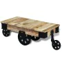 Mesa de centro con ruedas madera de mango rugosa de , Mesas de centro - Ref: Foro24-243280, Precio: 276,39 €, Descuento: %