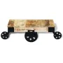 Mesa de centro con ruedas madera de mango rugosa de , Mesas de centro - Ref: Foro24-243280, Precio: 276,39 €, Descuento: %