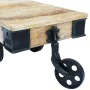 Mesa de centro con ruedas madera de mango rugosa de , Mesas de centro - Ref: Foro24-243280, Precio: 276,39 €, Descuento: %